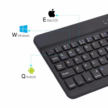 Kemile Ultra Delgado Portátil Inalámbrico de Bluetooth de Aluminio del Teclado con Micro Puerto de Carga para IOS, Android Tablet PC con Windows