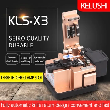 KELUSHI X3 Óptica Cortadora de Fibra óptica Cable de Fibra Óptica Cortador de FTTH Herramienta de Cuchillo de Corte de Alta Precisión de 24 de Superficie de Hoja
