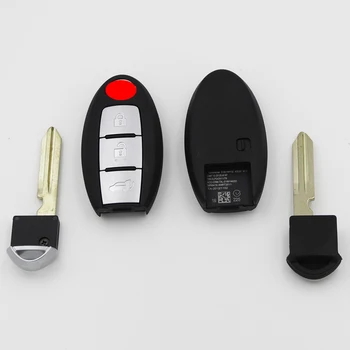 3 Botones de Coche Keyless Go Smart Remote Clave 433Mhz con 4A Chip para Nissan Murano Z51 Z52 Sin llave Inteligente Smart Remote Key