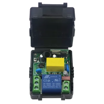 AC 220 v 1 ch RF Inalámbrico Empuje de Control Remoto Interruptor de la Luz del Sistema 4 receptor +transmisor de 4 a prueba de agua