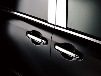 JY SUS304 Acero Inoxidable Manija de la Puerta Recorte de Accesorios de Coches Estilo de Cubrir Con el ojo de la Cerradura Inteligente De Toyota Voxy Noé-2017