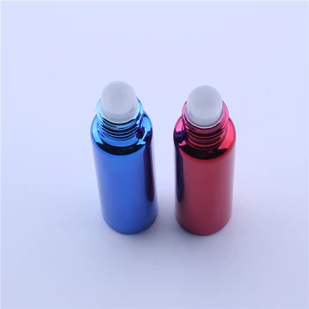 24pcs Vacío 10ML UV de la Galjanoplastia Brillante de Color de Perfume de Cristal del Rodillo de Botellas de Cosméticos de Embalaje Contenedor