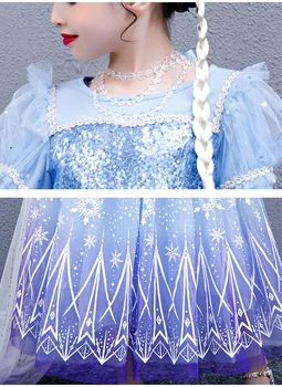Disney Elsa De Manga Larga De Otoño Invierno De 2020 Nuevas Congelado 2 Elsa Vestido De Princesa De Halloween Niñas, Niños Vestidos De Niña De Otoño De Ropa De Vestir