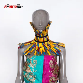 2020 Africano impreso África collar Africano Ankara collar hecho a Mano collar de la mujer Africana de la joyería de sp014