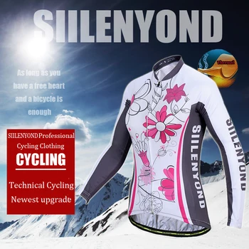 Siilenyond 2019 Invierno MTB Bicicleta Ciclismo Ropa de Mantener Caliente Jersey de Ciclismo de Montaña, Bicicletas de Ciclismo, Ropa Para Mujeres