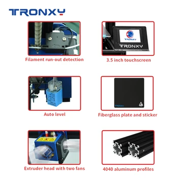 2020 Tronxy XY-2 PRO de la Impresora 3D de montaje Rápido de Full Metal Placa de construcción de Tamaño 255*255mm Reanudar la Impresión después de que el Poder-apagado del Filamento del Sensor