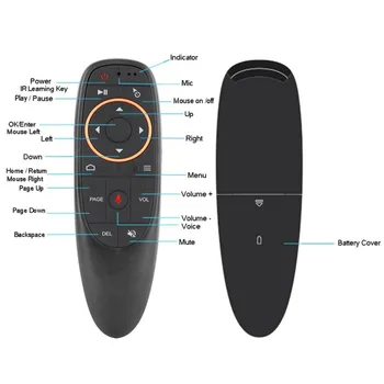 G10S Retroiluminada Ratón de Aire Giroscopio Búsqueda por Voz 2.4 G Inalámbrico de control Remoto Inteligente con Micrófono para Android tv box H96 MAX