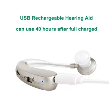 2 Modos de Mini Recargable audífono Ayudas para las personas Mayores Invisible Inalámbrico Digital BTE audiencia Dispositivos Amplificadores de Sonido Barato