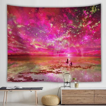 Galaxy Psicodélico galería de arte de pared drom colgante de pared de la manta de la galaxia decorativa espacio estrellado naturaleza tapiz