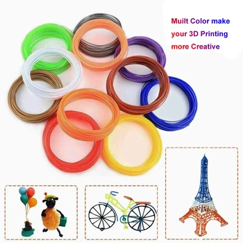 20 Clases de Color PLA de Filamentos para Impresión 3D de la Pluma de los Niños/de los Adultos de Diseño Creativo de Dibujo Biodegradable No tóxico Filamentos
