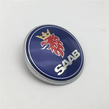 Forten Reino 1 Pieza Para el Saab 9-5 95 Salón 1998-2005 Coche Personalizado Cajuela Logo de Emblema puerta trasera de la Insignia de 67mm Azul 5289913