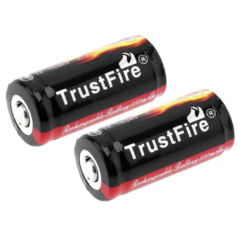 2pcs TrustFire 3.7 V 880mAh de Alta Capacidad TF 16340 CR123A batería de Li-ion Recargable de Baterías para Linternas LED Faros