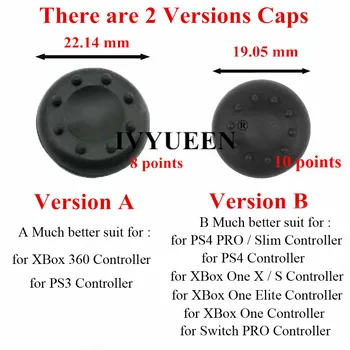 IVYUEEN 500 Pc Analógico Pulgar Empuñadura de Palo para PlayStation Dualshock 4 de PS4 Pro Slim de Xbox One X S 360 Tapas de Cubierta