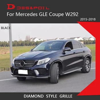 Diamante de la Parrilla Para el Mercedes GLE Clase W166 W292 Coupé 4Matic Cromo Negro Frente a Racing de la Parrilla-2018 GLE300 GLE320 GLE350