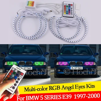 Para BMW SERIE 5 E39 525i 528i 530i 540i 1997 1998 1999 2000 16 colores RGB LED Ojos de Ángel Halo Anillos RF Inalámbrico de Control de las luces de circulación diurna