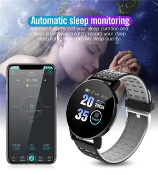 119Plus los relojes Inteligentes Para las Mujeres Impermeable de los Deportes de Smartwatch Monitor de Frecuencia Cardíaca Presión Arterial Funciones de Reloj Digital Reloj