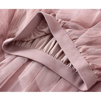 Surmiitro Irregular de Tul de la Falda de las Mujeres 2019 Otoño Invierno coreano Elegante de Alta Cintura Falda Plisada Femenino de Una línea Larga Falda Maxi