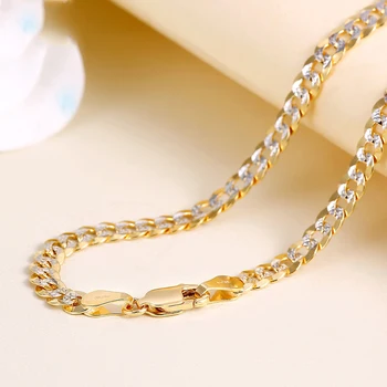 18K Oro Puro Collar de la Real AU 750 de Oro Sólido de Cadena de los Hombres Simples de Lujo de Moda Clásico de la Parte Fina de la Joyería Caliente de la venta de Nuevos 2020