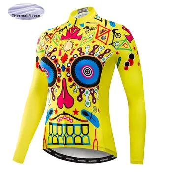 2018 Mujeres de la Bicicleta de la jerseys de Invierno de Lana Térmica de Ciclismo de manga larga jersey de MTB de la parte Superior Maillot del Equipo Pro racing Carretera de Montaña Blusa