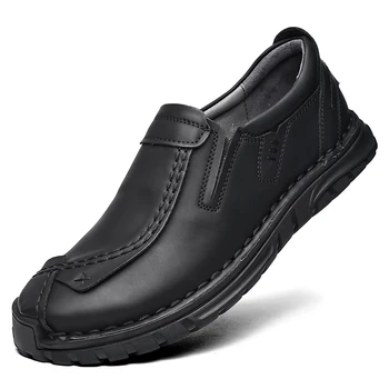 2021 de los Hombres Zapatos Casuales de Verano Transpirable Zapatos de Cuero de los Hombres de los Hombres Clásicos hechos a Mano de los Hombres Calzado