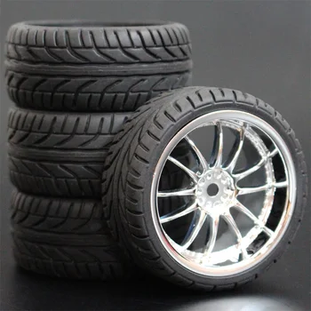 4pcs 1/10 On-Road Neumáticos de Coche 26*64MM de Plástico del borde de la Llanta de Caucho de los Neumáticos 6011 para HSP Tamiya HPI auto art marca 94122 94123 D3 D4 tt02