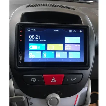 2DIN Coche de Radio de la Fascia Para Toyota Aygo Para Peugeot 107 Citreon C1 Marco de Montaje para Radio 2 din Coche Accesorios marco doble din