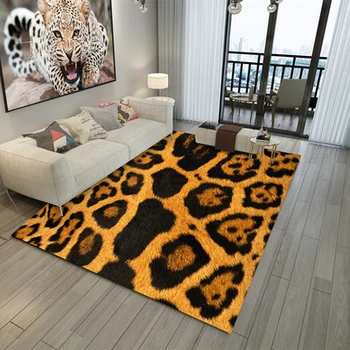 2x3m Alfombras de Gran Tamaño de la Alfombra del comedor 3D Leopard/Zebra/Tigre de Rayas de Piel de Impresión 3d de la Estera de Puerta del Dormitorio Tapetes de Alfombra barco Gratuito