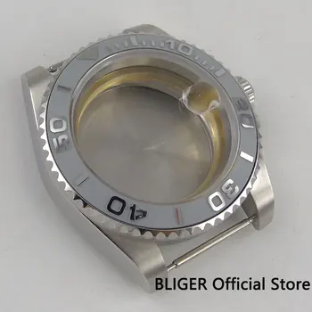 De 40 mm, cristal de Zafiro de cerámica bisel de acero inoxidable 316L caja del Reloj ajuste Miyota 8215 ETA 2836 movimiento