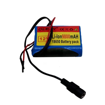 2020 Original de 12 V 9800 mAh 3S1P Batterie Au Litio 18650 Batería Au Litio Pack Protección Conseil Recargable +Cargador de 1A