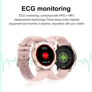 LOKMAT 1.28 Táctil Completa de Fitness Tracker SmartWatch Mujeres Hombres ECG, Monitorización de la Frecuencia Cardíaca Presión Arterial Deporte Reloj Smart watch