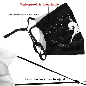 Trapecio-Doble Máscara Negra De Tela Reutilizables De Impresión Filtro Lavable Dairentmt Aérea De Trapecio De Circo Hasta Silueta Aérea Chica