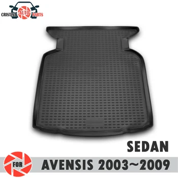 El tronco de la estera para Toyota Avensis 2003~2009 SEDAN tronco alfombras de piso antideslizante de poliuretano de protección de suciedad interior del tronco de coche de estilo