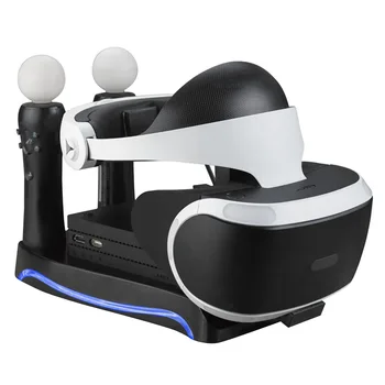 1Pcs para PS4 VR PS Move Juego de Pastillas de Controladores de Juego de Accesorios Mandos Muelle de Carga de la Estación de el tenedor del Soporte con Indicador LED