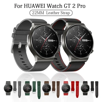 22mm Correa de Cuero para Huawei Reloj GT 2 Pro Wriststrap Correa de reloj para Huawei gt2 Pro Band Pulsera de Reemplazo de accesorios Inteligentes
