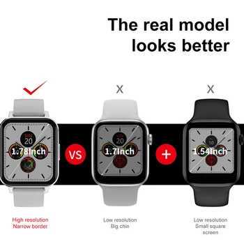 1.78 pulgadas Full Touch Smart Reloj de los Hombres de la prenda Impermeable IP68 Smartwatch Mujeres Display multilenguaje Fitness Tracker Reloj Para Android IOS