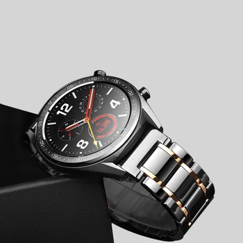 22 mm de la banda de cerámica Para Huawei reloj GT 2 pro 2E /Samsung Gear S3 Frontera Galaxy Reloj 3 superficie lisa de cerámica correa de repuesto