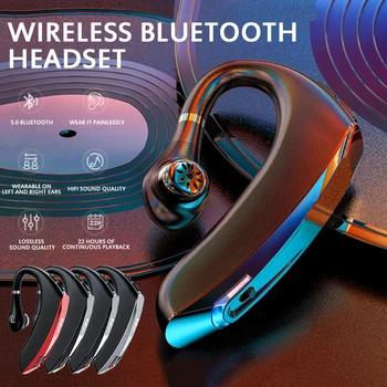 Ultra-larga Espera Inalámbrica Bluetooth 5.0 Auricular Colgando de la Oreja de Tipo Adecuado Para los Negocios de Conducción sin dolor Desgaste Impermeable