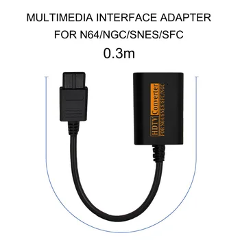 0.3 m 720P NGC/N64/SNES/SFC HD HDMI Switch Convertidor de Vídeo HDTV Cable Scart Con 1,5 m de Cable HDMI Conveniente Plug and Play
