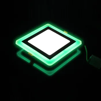 Luz del Panel del LED 6W 9W 16W 24W3Model Rojo verde, Bule Luz del Panel del LED de Doble Color LED de Techo Ahuecadas hacia Abajo de la Lámpara de las Luces Interiores
