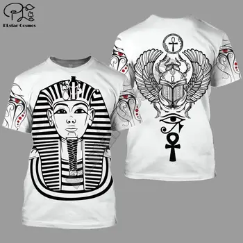 PLstar CosmosHorus Antigua Horus, Dios Egipcio de los Ojos de Egipto Faraón Anubis cara 3dPrint T-shirt Hombres/Mujeres Unisex Streetwear S-1