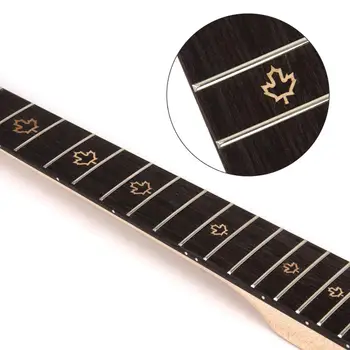 Kmise Guitarra Eléctrica Cuello de Canadá de Arce de 22 Trastes HPL Diapasón de Arce de Hoja de Incrustaciones de Puntos Perno en C de Forma Clara Raso