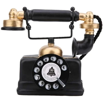 Nuevo Vintage Retro Antiguo Teléfono Con Cable Con Cable De Teléfono Fijo En Casa Escritorio Decoración Ornamento De La Decoración Del Hogar Decoración