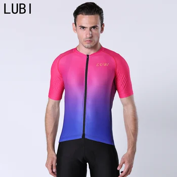 LUBI 2020 Ciclismo Jersey de los Hombres de Manga Corta de Verano Ropa Transpirable Camiseta del Equipo Pro de la Carretera de Carreras de Bicicleta de MTB Uniforme de Bicicletas Ropa