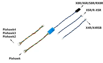 FrSky Yaapu ixhawk a Horus X10S X12S Taranis X9DP QX7/X7S Telemetría Convertidor de Cable para Puerto Inteligente Receptor X8R X4R XSR RS8R