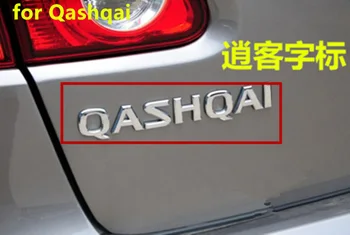 Para Nissan Qashqai J10 J11 ABS Auto portón de baúl de equipaje signo de etiquetado 3D inglés de la carta de logo logotipo de automóvil Car styling