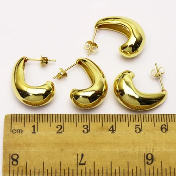 10 Par de zarcillos de Oro Gancho en forma de aretes de las mujeres de la joyería de Pequeños aretes de Regalo para las mujeres de la joyería de las mujeres de la joyería 51264