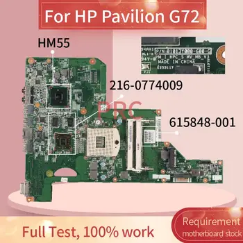 615848-001 Para HP Pavilion G72 Notebook Placa base HM55 216-0774009 DDR3 Placa base del ordenador Portátil