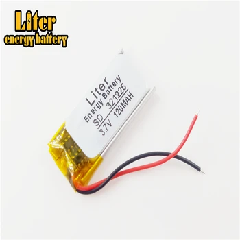 321225 3.7 v 120mah batería de polímero de litio recargable de polímero de litio batería lipo 3.7 v 120mah 301225