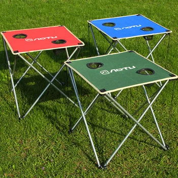 Al aire libre, mesa plegable de Tela Oxford Mesa de Té Tour Parrilla Portátil acampada en la Playa de plástico al aire libre de los muebles de la tarjeta de juego portátil
