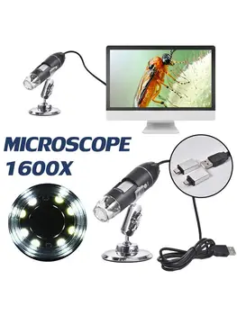3 En 1 1600X Microscopio Digital Portátil de Dos Adaptadores de Soporte Para Windows Para Teléfonos Android Lupa Microscopio USB más recientes